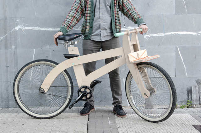 A wooden open source bike